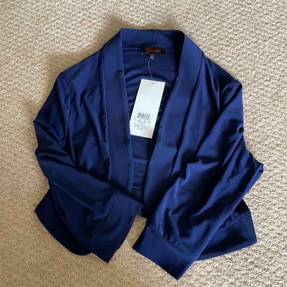 Navy blue bolero cardigan